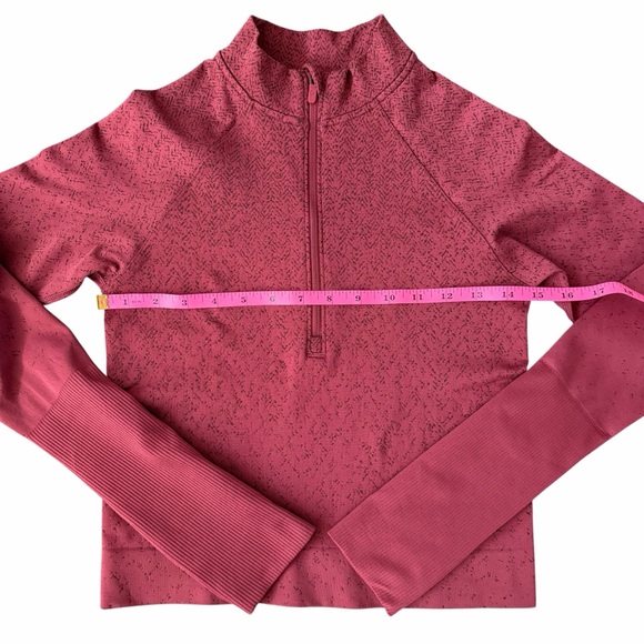 Lululemon Rest Less Cropped Half Zip Mulled Wine Herringbone Fade 2 - Picture 12 of 16